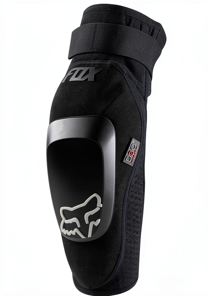 Installing Fox Racing LAUNCH PRO D3O Elbow Guard Cycling Protection on a wooden desk