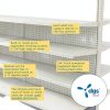 Gondola Shelving DGS Retail Commercial Adjustable 96 Inch Platinum-2