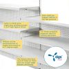 Gondola Retail Shelving Wall Display with 10 Shelves Beige [Platinum] Single Side 96”W x 72”H x19”D for Retail Convenience Grocery Office Supply or Liquor Stores, Industrial Grade Made in USA-2