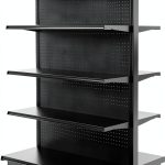 Island Gondola Retail Shelving DGS Double Sided Black 48W x 84H x 41D-0