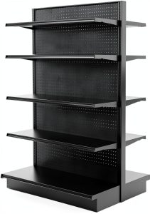 Island Gondola Retail Shelving DGS Double Sided Black 48W x 84H x 41D-0