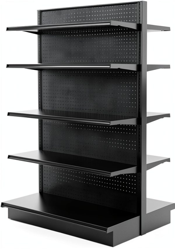 Island Gondola Retail Shelving DGS Double Sided Black 48W x 84H x 41D-0