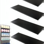 Gondola Shelves Felievy Heavy Duty Steel 4 Pack 34.5" x 11" Black-0
