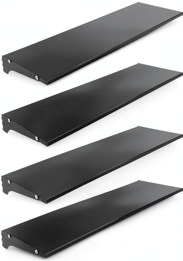 Gondola Shelves Felievy Heavy Duty Steel 4 Pack 34.5" x 11" Black-3